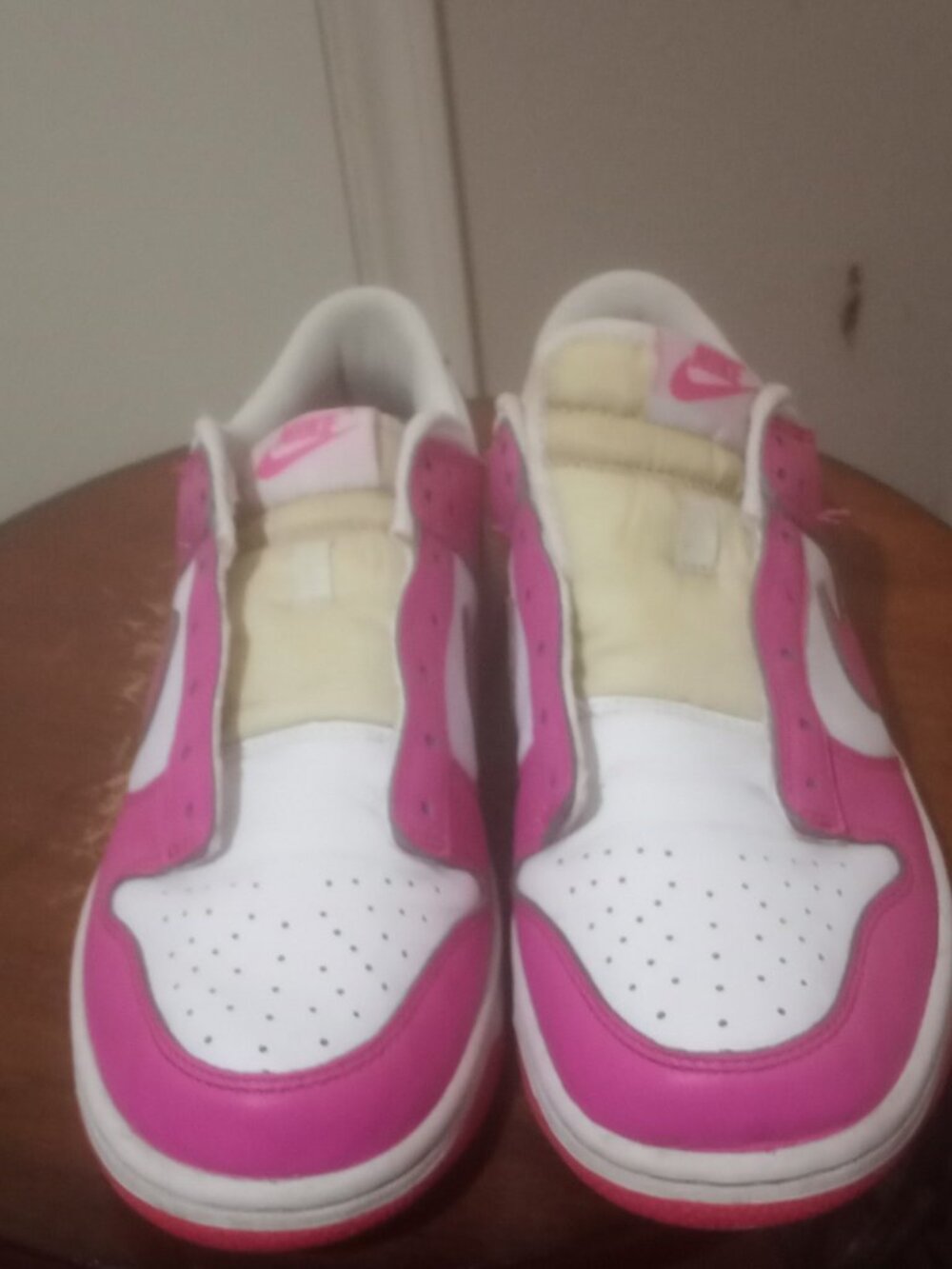 Nike Girls Dunk Low FB9109-102 Pink White Casual Shoes Sneakers Size 7Y - Picture 6 of 13